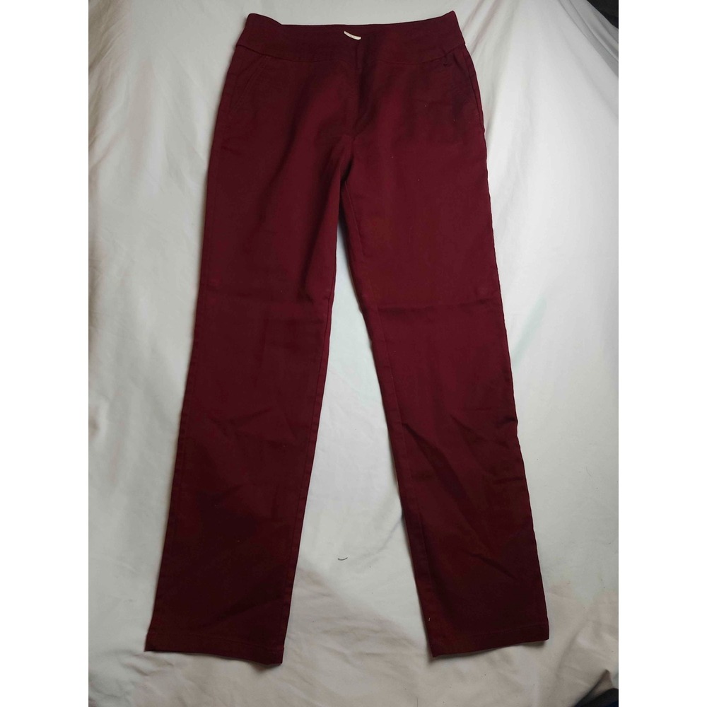 Blair Pull On Pants Womens Size 12 Red Classic Smart Casual Modest Corporatecore